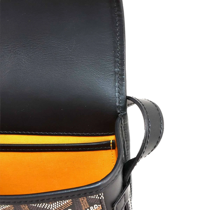 GOYARD Belvedere PM Shoulder Bag PVC Leather Black Purse