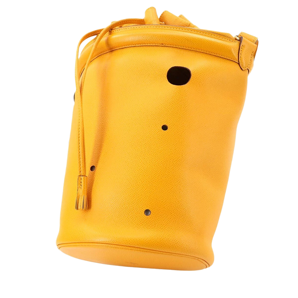 HERMES Mangeoire MM Hand Shoulder Bag Epsom Jaune Purse