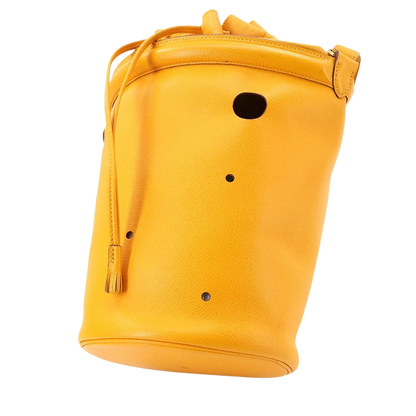 HERMES Mangeoire MM Hand Shoulder Bag Epsom Jaune Purse