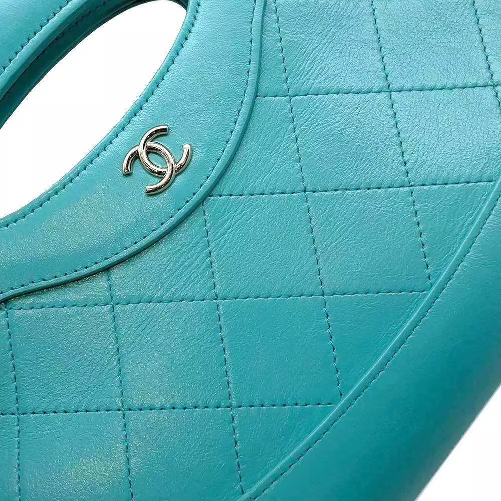 CHANEL CHANEL31 Mini Shopping Bag Calf Leather Turquise Blue
