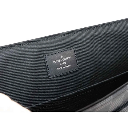 LOUIS VUITTON Damier Graphite District PM NV2 Shoulder Bag Black N40349
