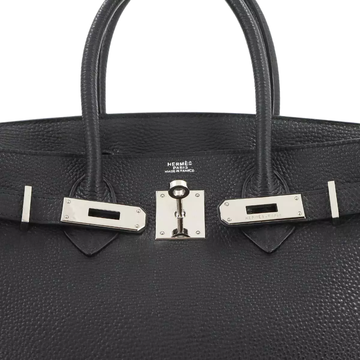 HERMES Birkin 30 Hand Bag Togo Leather Black Purse