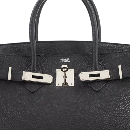 HERMES Birkin 30 Hand Bag Togo Leather Black Purse