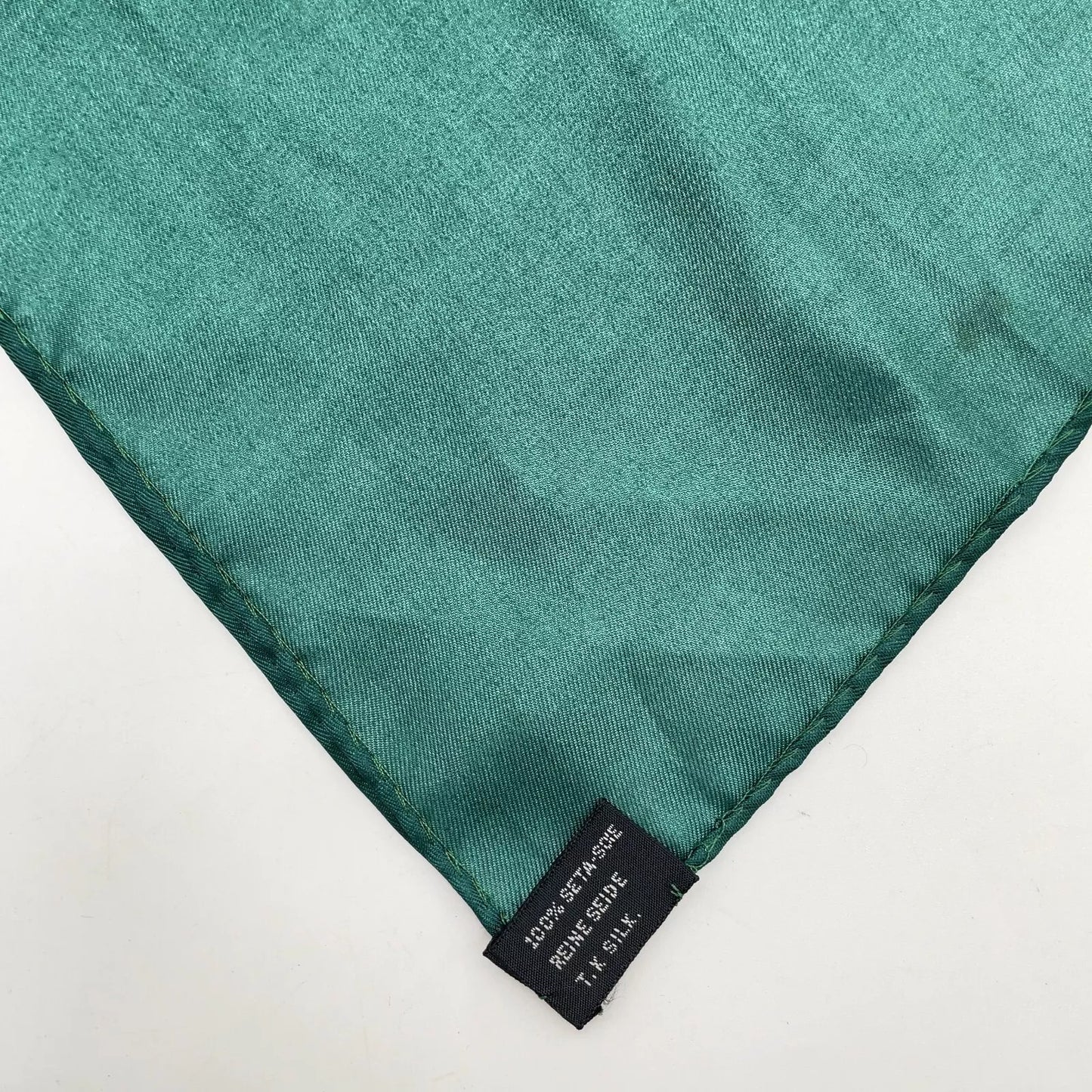 Chanel Coco Mark Green Multicolor Silk Scarf