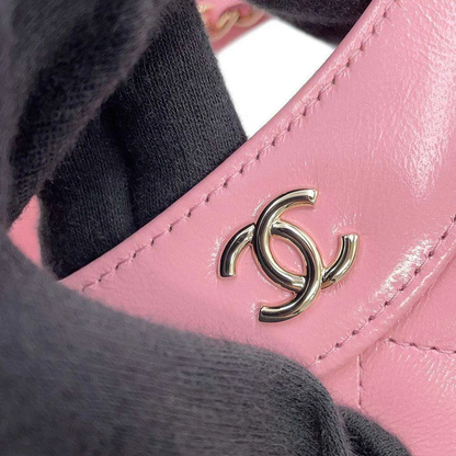 CHANEL CHANEL31 Chain Shoulder Bag Size Mini Shiny Calf Leather Pink