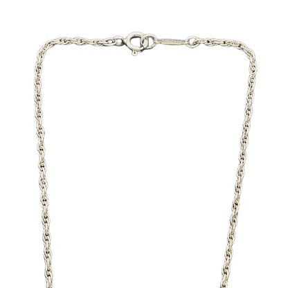 Tiffany & Co. Double Heart Combination Silver 13.48g Necklace