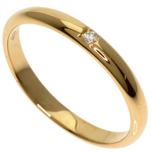 CARTIER Classic Wedding 1P Diamond Ring K18 Yellow Gold Ladies