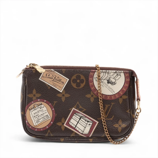 Louis Vuitton Monogram Mini Pochette Accessory Brown