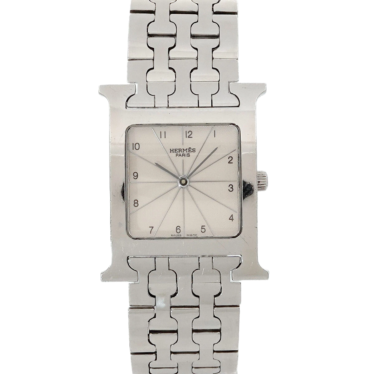 HERMES H Watch HH1.510 Quartz Silver Dial Mens Watch