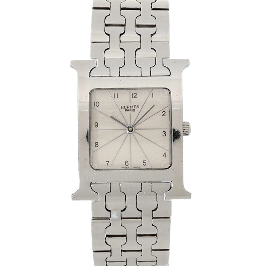 HERMES H Watch HH1.510 Quartz Silver Dial Mens Watch
