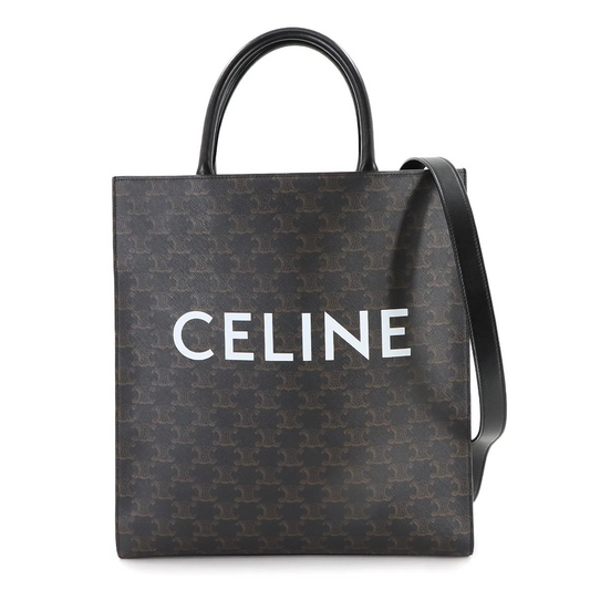CELINE Triomphe Medium Vertical Cabas 2-way Tote Shoulder Bag