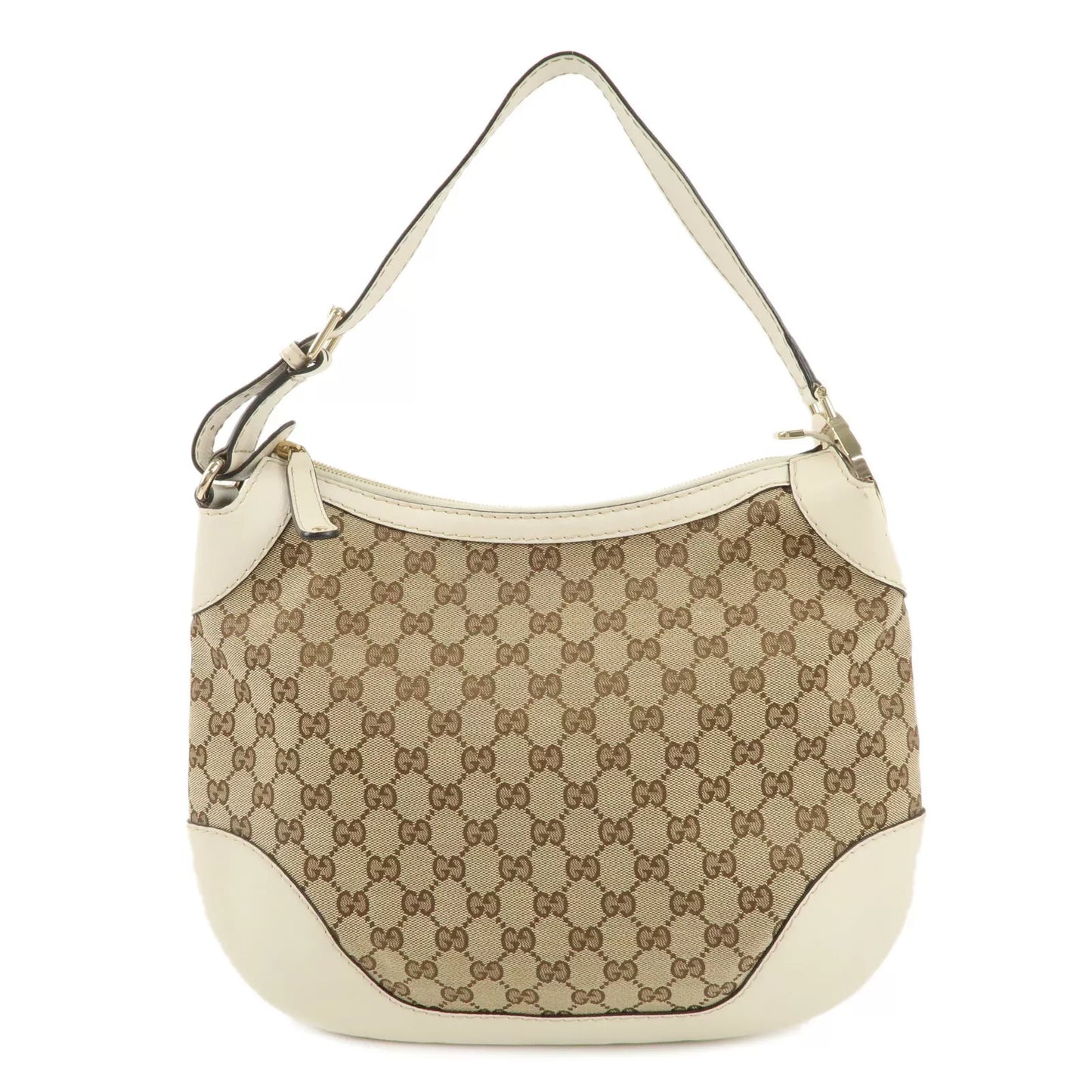 GUCCI GG Canvas Leather One Shoulder Bag