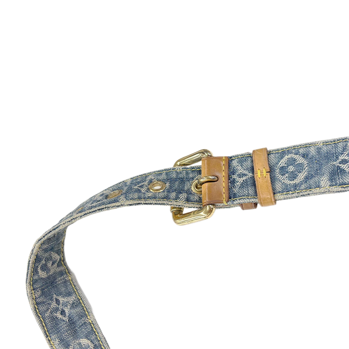 LOUIS VUITTON Monogram Denim Bum Bag Waist Pouch Canvas Blue