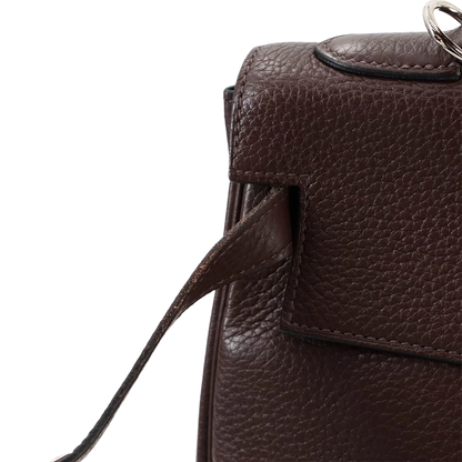 HERMES Kelly 32 Hand Shoulder Bag Taurillon Clemence Cacao Purse