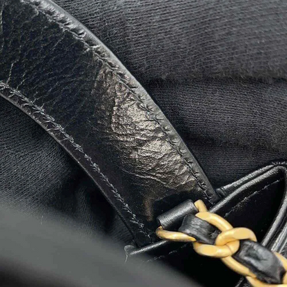 CHANEL Shopping Bag 2-Way Shoulder Bag Size Mini Shiny Calf Leather Black