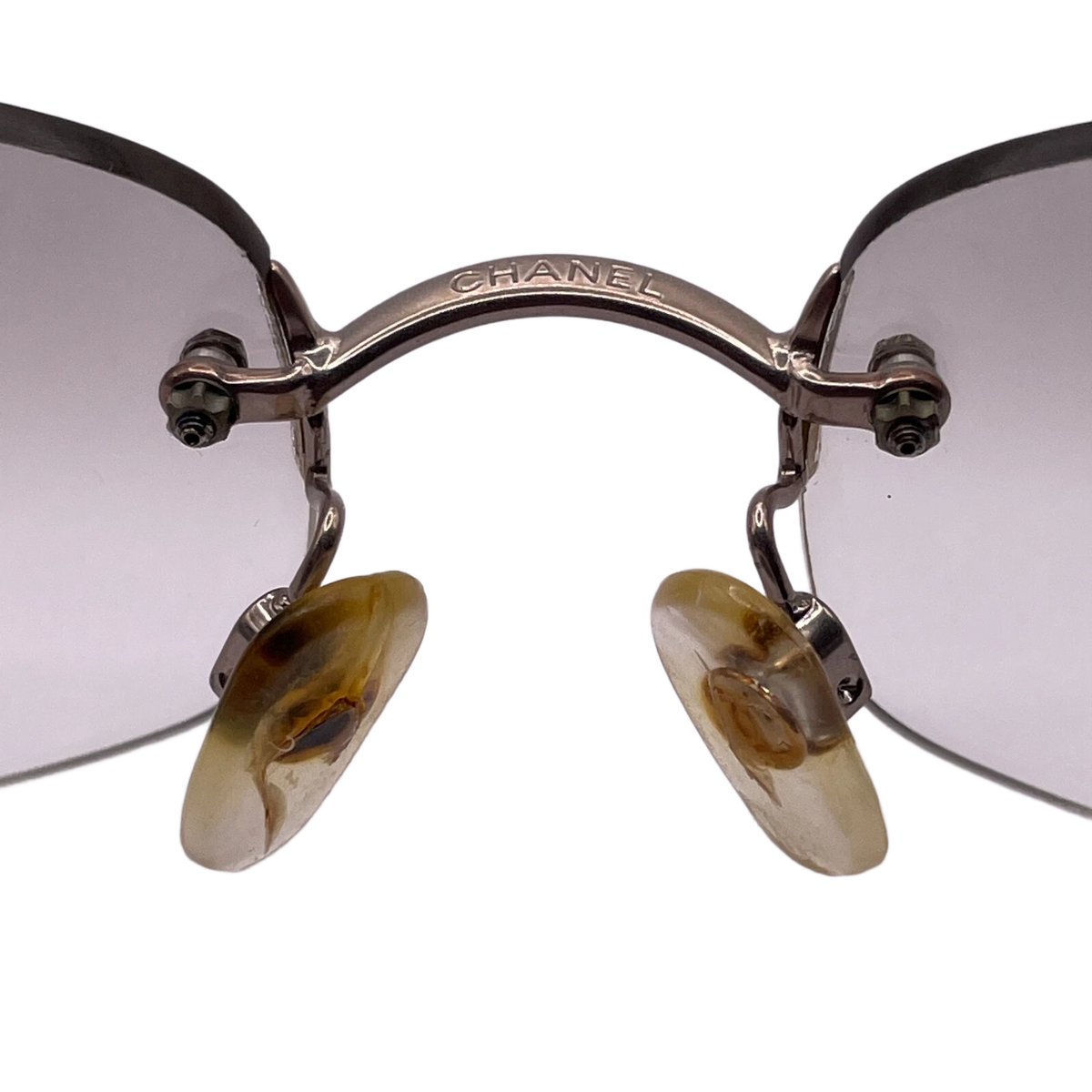 CHANEL Silver Sunglasses 57mm