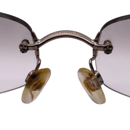 CHANEL Silver Sunglasses 57mm