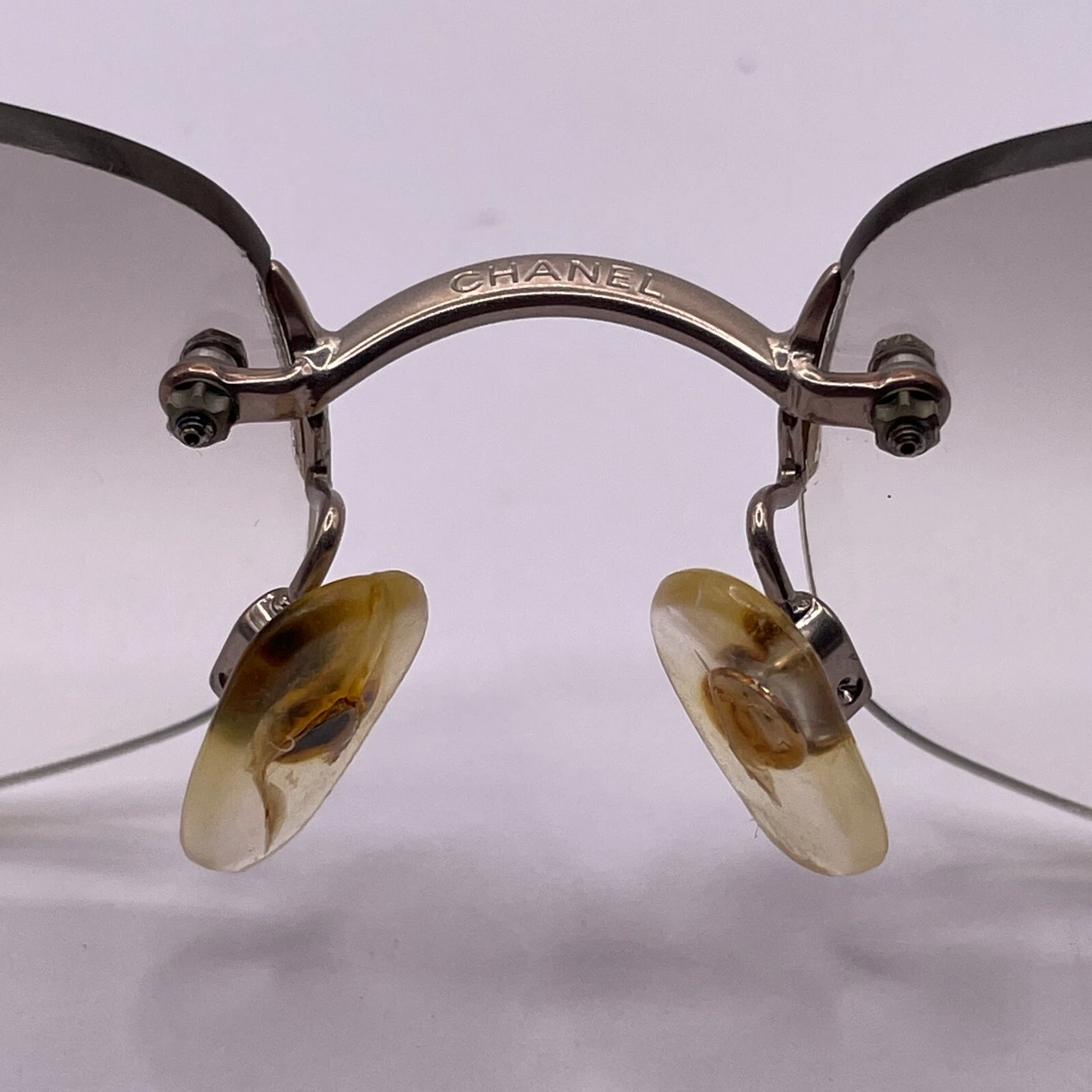 CHANEL Silver Sunglasses 57mm