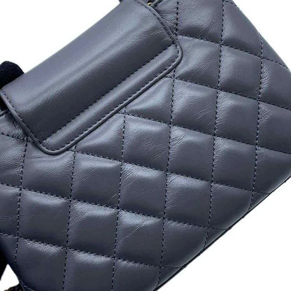 CHANEL Mini Shopping Bag Size Mini Calf Leather Gray