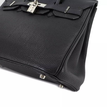 HERMES Birkin 30 Hand Bag Togo Leather Black Purse
