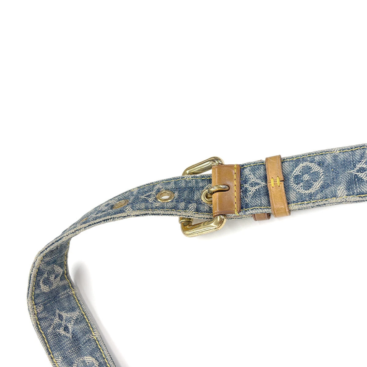 LOUIS VUITTON Monogram Denim Bum Bag Waist Pouch Canvas Blue