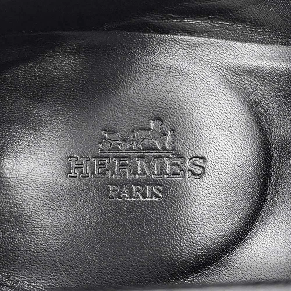HERMES Mocassins Royale Size 37 Leather Black