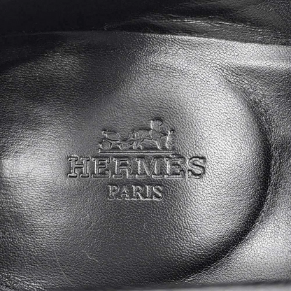 HERMES Mocassins Royale Size 37 Leather Black