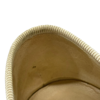 CHANEL Beige Black Lambskin Women's Shoes