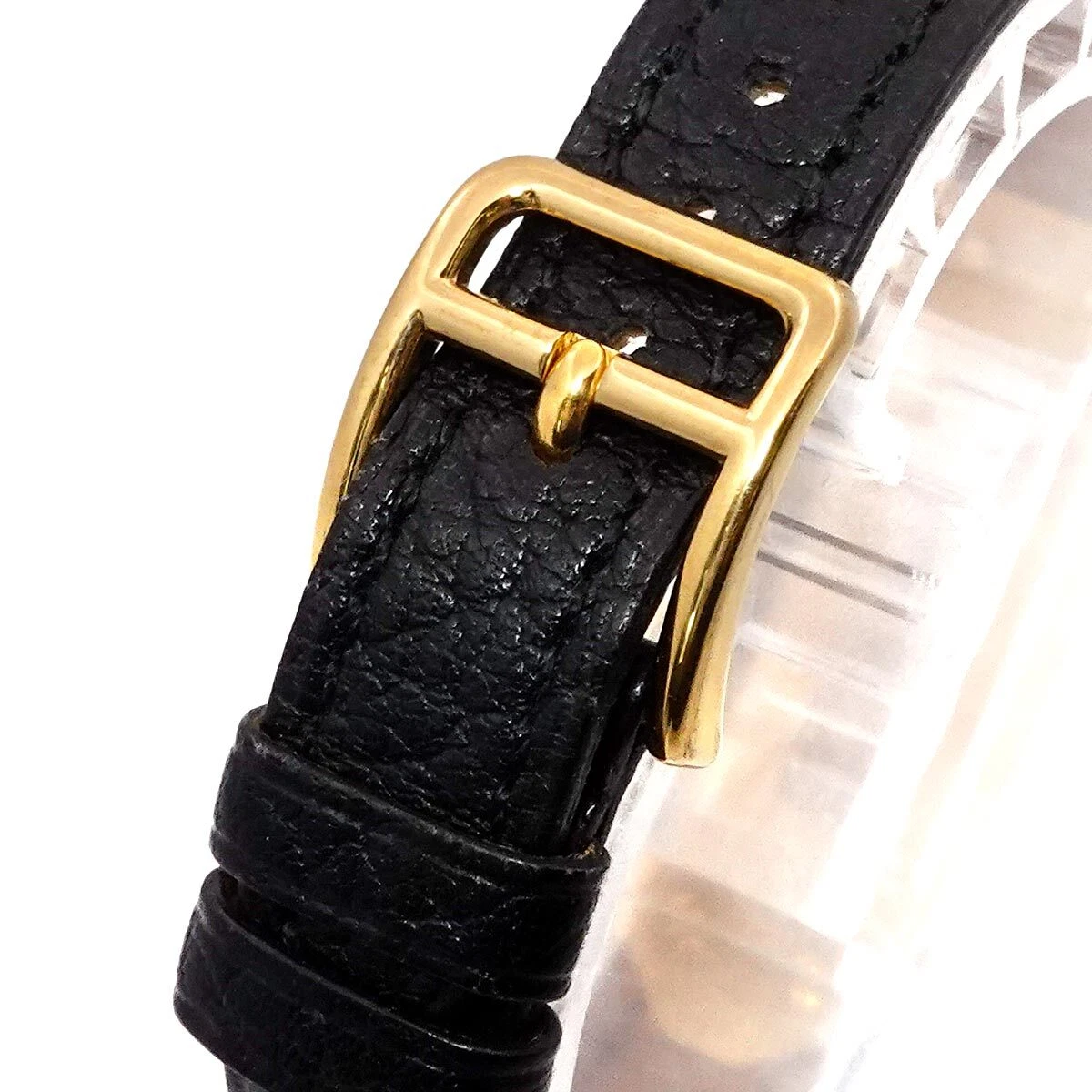 HERMES KELLY Watch Quartz Black Dial Leather Ladies Watch