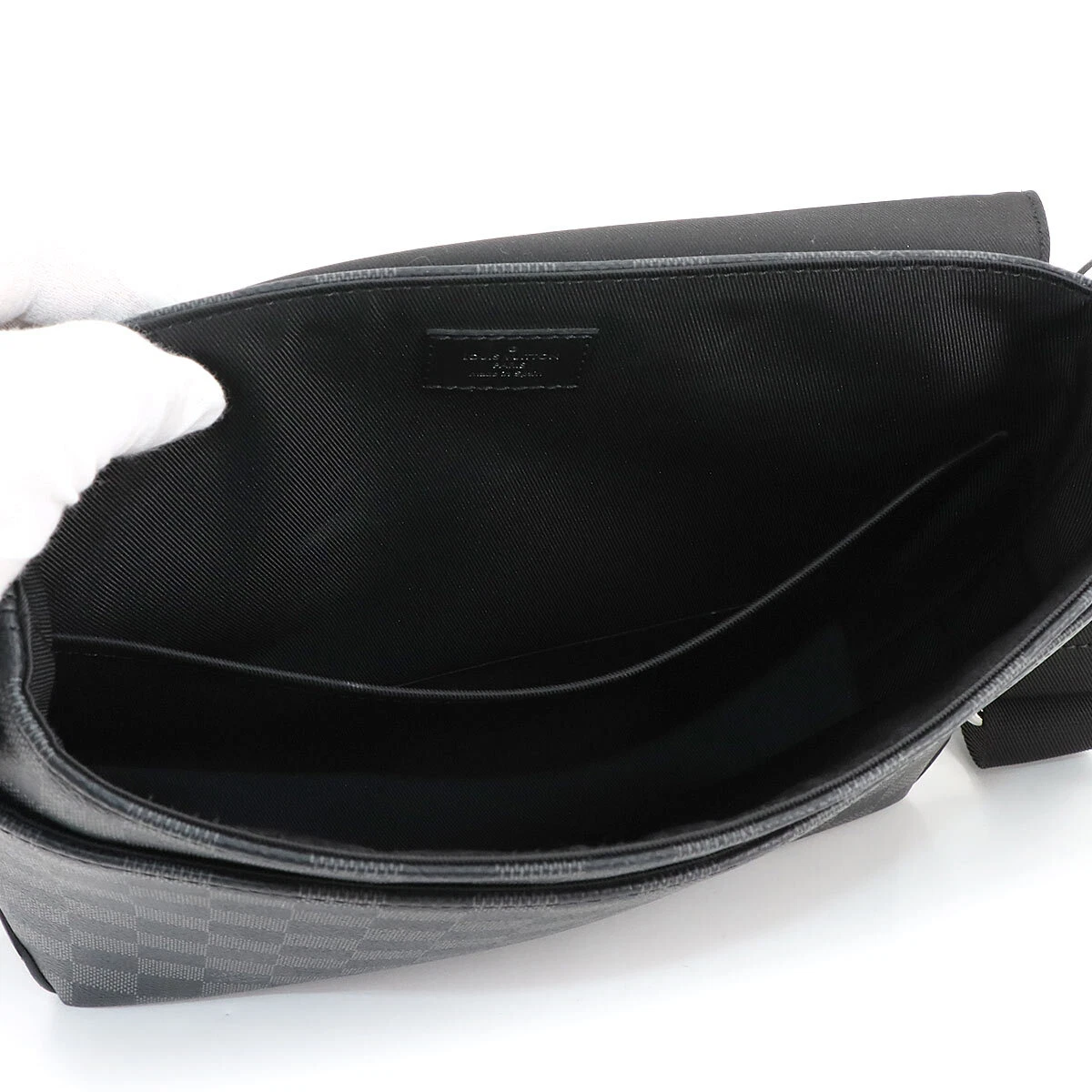 LOUIS VUITTON Damier Graphite District PM NV2 Shoulder Bag Black N40349