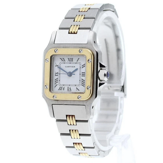 CARTIER Santos Galbee SM Godron Bracelet Automatic Ladies