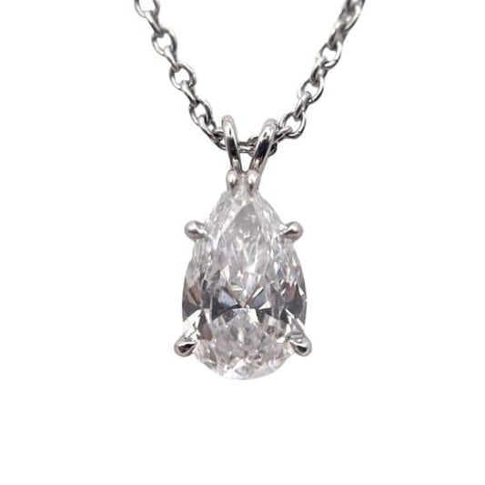 Harry Winston Pear Shape Solitaire Pendant Necklace