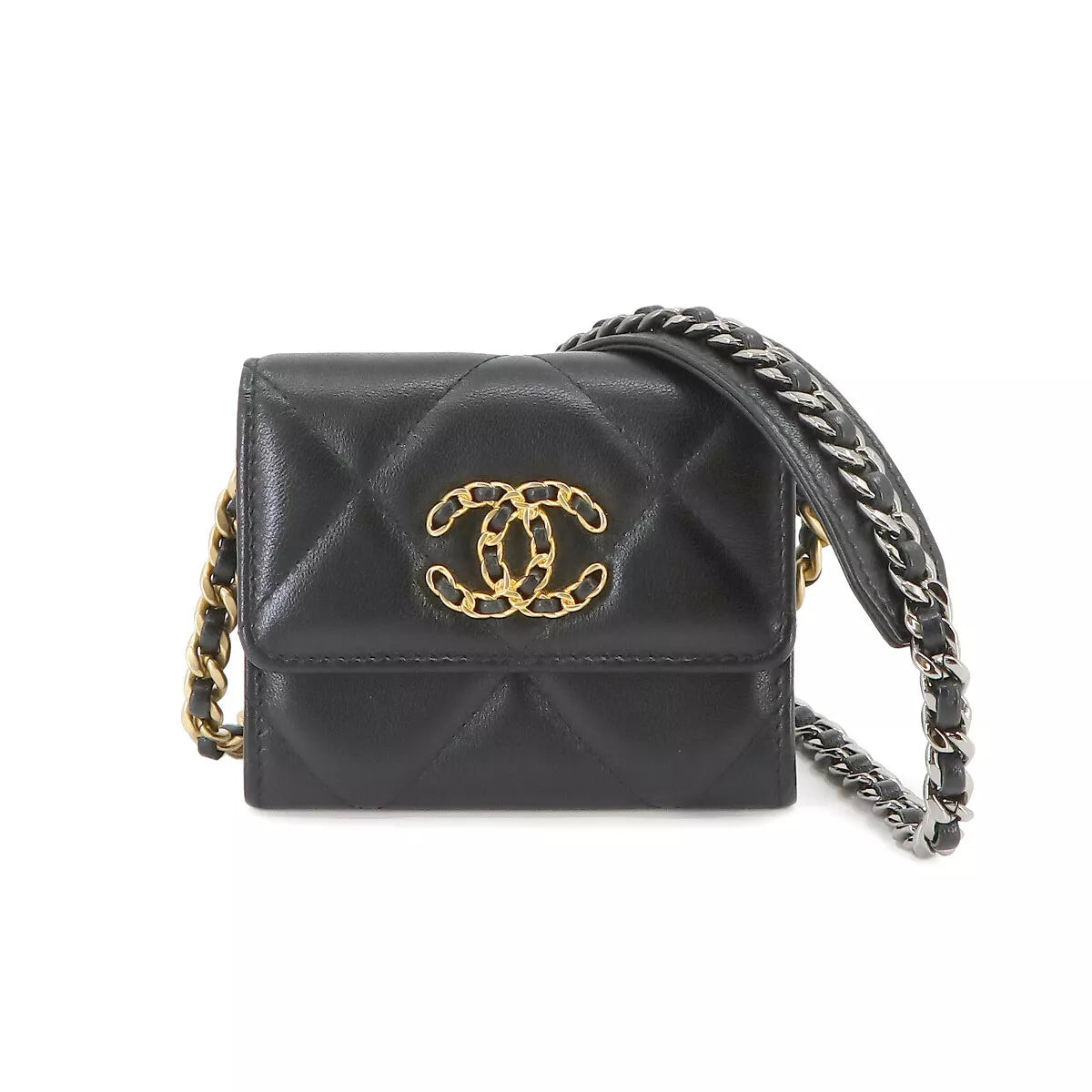 CHANEL 19 Flap Coin Purse Chain Coin Case