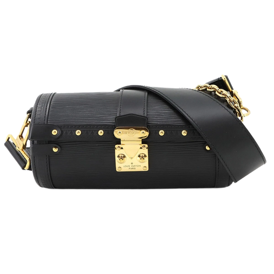Louis Vuitton Epi Papillon Trunk Shoulder Bag in Noir