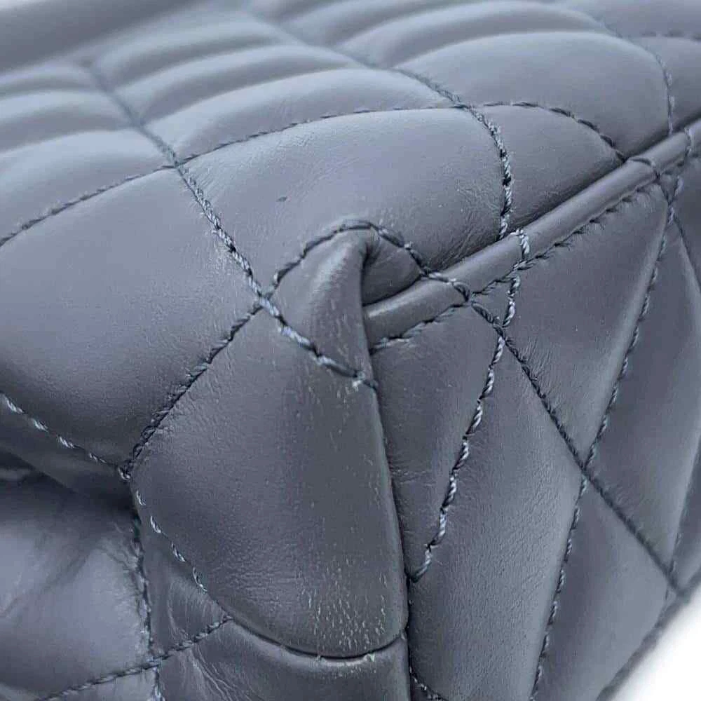CHANEL Mini Shopping Bag Size Mini Calf Leather Gray