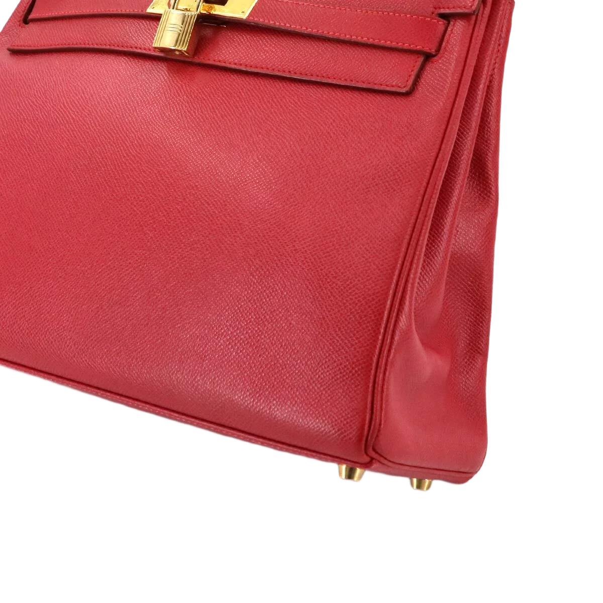 HERMES Kelly 32 2-Way Hand Shoulder Bag Couchevel Epsom Rouge Vif Purse