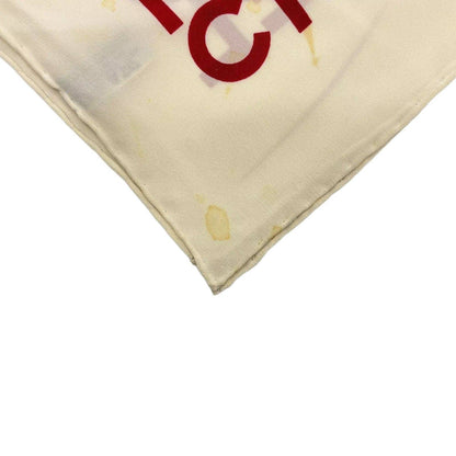 CHANEL Mademoiselle silhouette Silk Scarf W/Paper Case