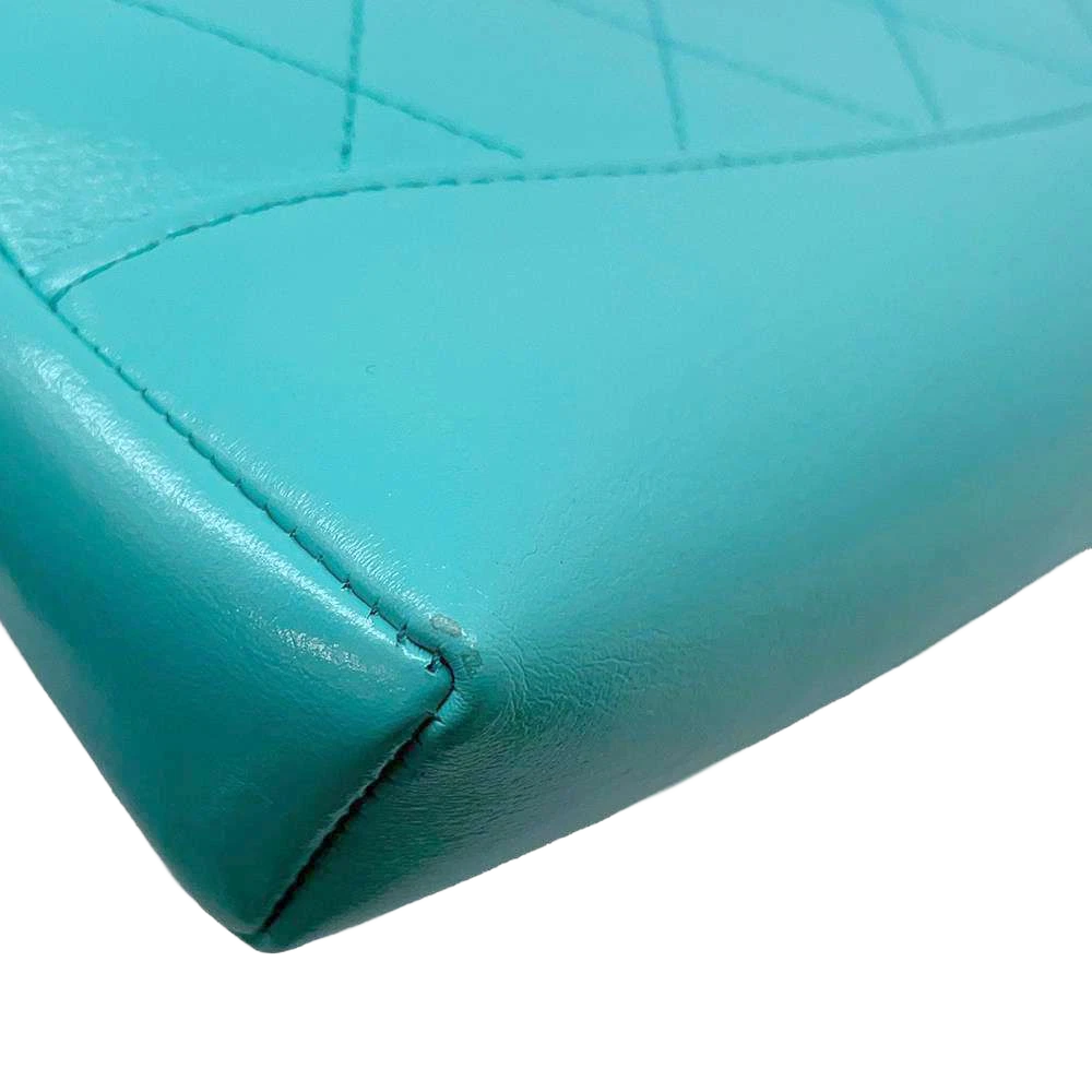 CHANEL CHANEL31 Mini Shopping Bag Calf Leather Turquise Blue