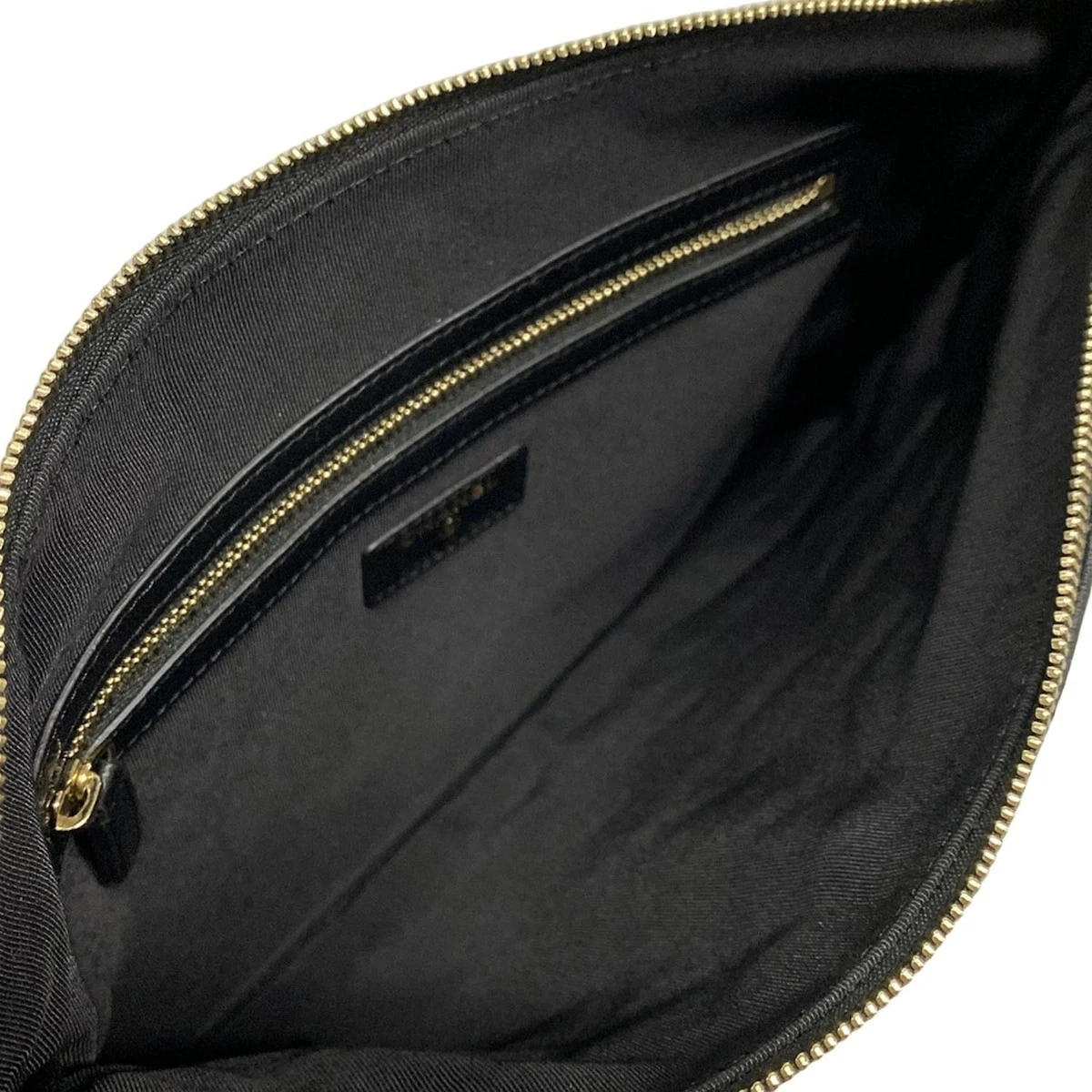 CHANEL Matelasse Black Lambskin Clutch Bag Gold Hardware