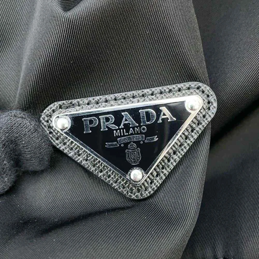 PRADA Re-Nylon Cropped Blouson Jacket Size 36 Nylon 100% Black