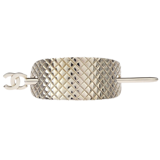 Chanel Hair Clip Hairpin Barrette Silver 98A