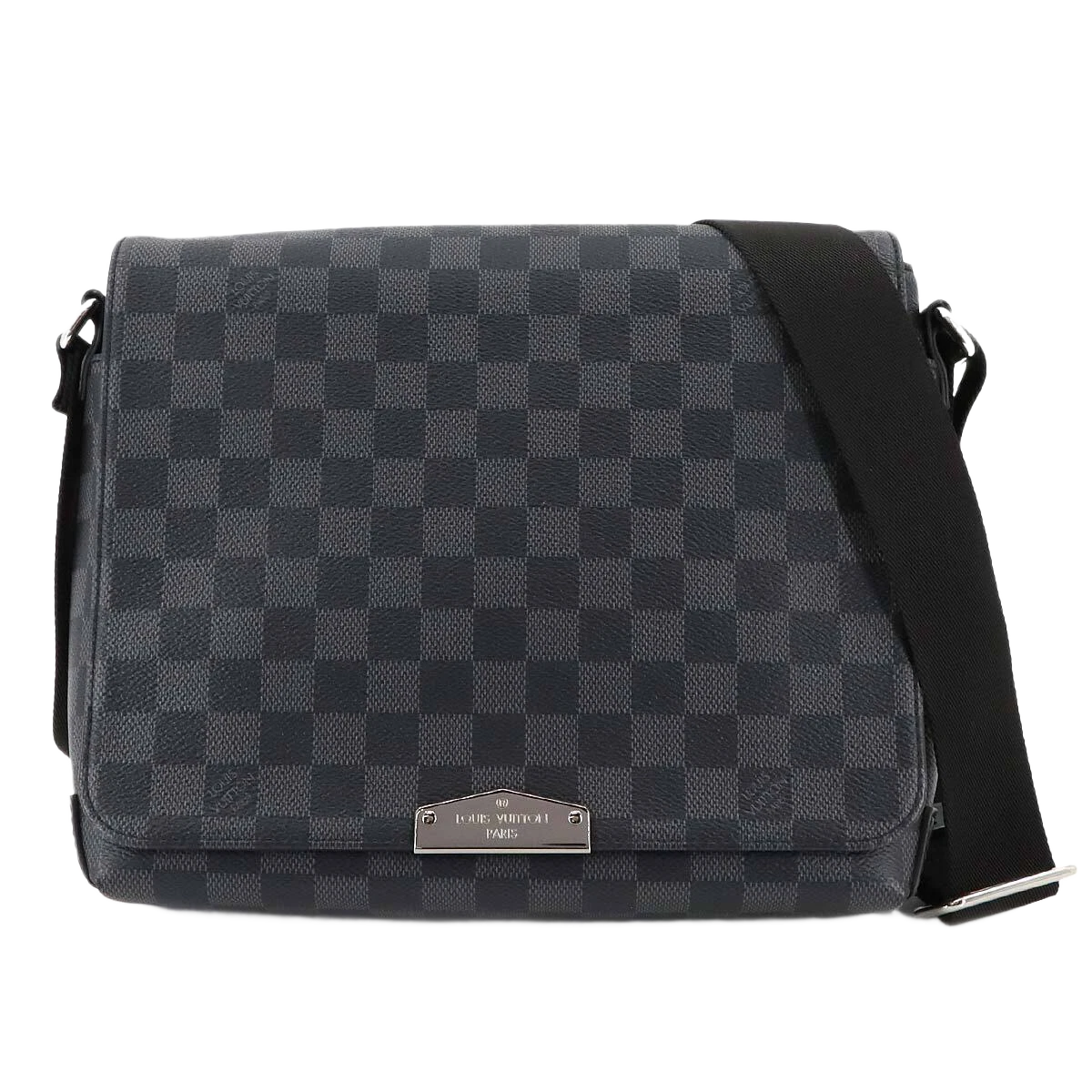 LOUIS VUITTON Damier Graphite District PM NV2 Shoulder Bag Black N40349
