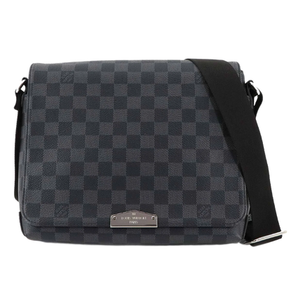 LOUIS VUITTON Damier Graphite District PM NV2 Shoulder Bag Black N40349
