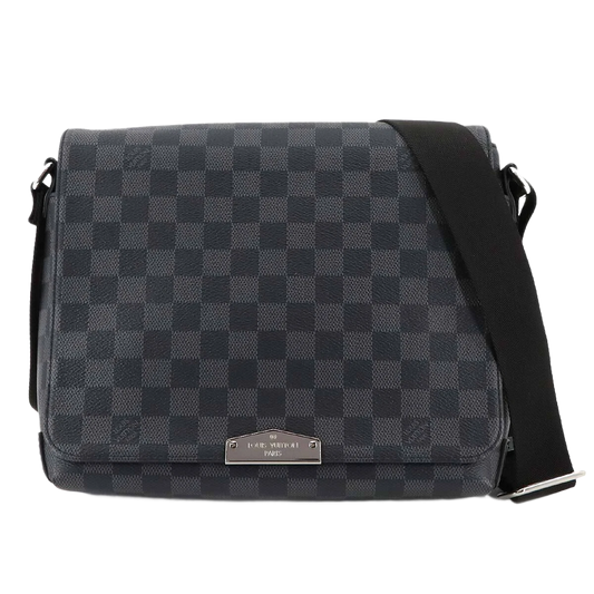 LOUIS VUITTON Damier Graphite District PM NV2 Shoulder Bag Black N40349