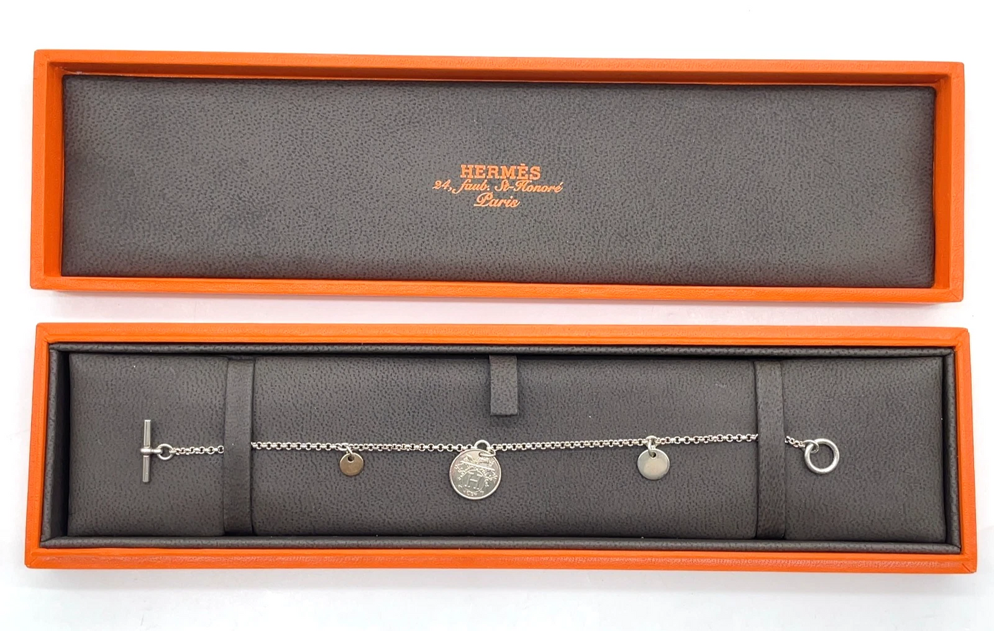 Hermès Ex Libris Breath PM Bracelet in Sterling Silver (SV925)