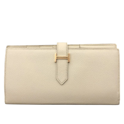 HERMES Bearn Soufflet Epsom Leather Long Bifold Wallet