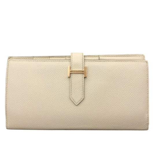 HERMES Bearn Soufflet Epsom Leather Long Bifold Wallet