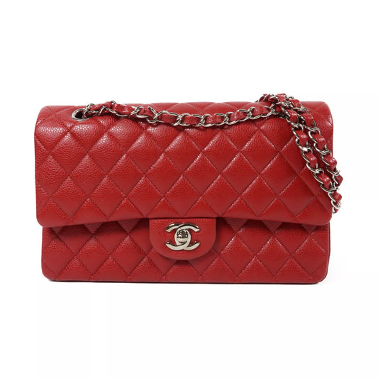 CHANEL Quilted CC SHW Classic Flap 25 Chain Shoulder Bag