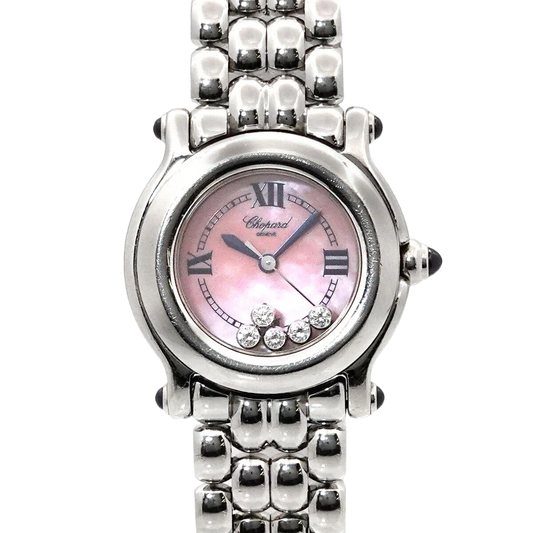 Chopard Happy Sport 278250-23 5P Diamond Pink Shell Dial Watch Women