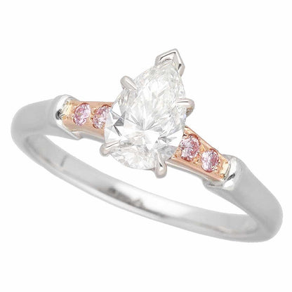 Harry Winston Pear-Shaped Diamond and Pink Diamond Tryst Ring